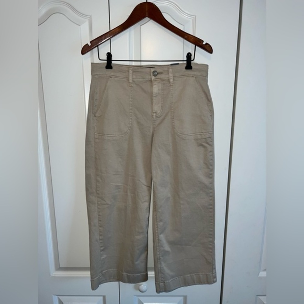 Torrid Khaki Twill Wide Leg Crop Pant, size 10 NWT